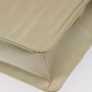 PRADA Hand Bag Nylon Leather White Silver Auth bs24555-15