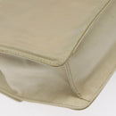 PRADA Hand Bag Nylon Leather White Silver Auth bs24555-16