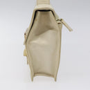 PRADA Hand Bag Nylon Leather White Silver Auth bs24555-4