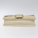 PRADA Hand Bag Nylon Leather White Silver Auth bs24555-5