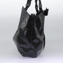 Salvatore Ferragamo Shoulder Bag Enamel Black Gold Auth bs24560-4