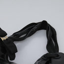 Salvatore Ferragamo Shoulder Bag Enamel Black Gold Auth bs24560-14