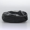 Salvatore Ferragamo Shoulder Bag Enamel Black Gold Auth bs24560-5