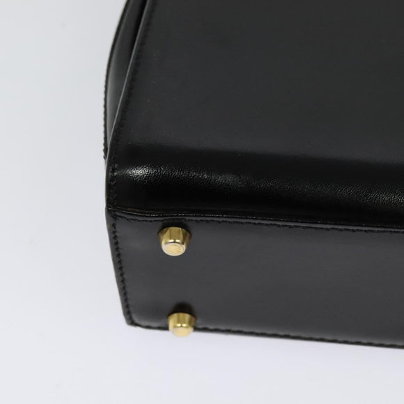 BALLY Shoulder Bag Leather Black Gold Auth bs24565