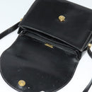 BALLY Shoulder Bag Leather Black Gold Auth bs24565-11