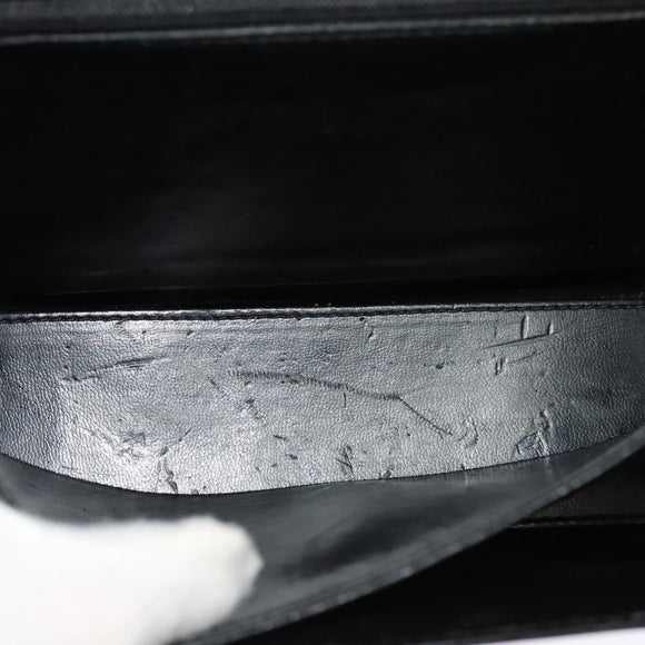 BALLY Shoulder Bag Leather Black Gold Auth bs24565