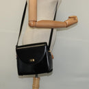 BALLY Shoulder Bag Leather Black Gold Auth bs24565-22