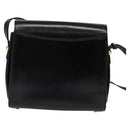 BALLY Shoulder Bag Leather Black Gold Auth bs24565-2