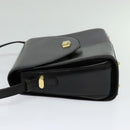 BALLY Shoulder Bag Leather Black Gold Auth bs24565-3