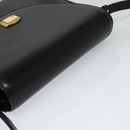 BALLY Shoulder Bag Leather Black Gold Auth bs24565-6