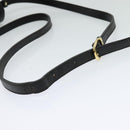 BALLY Shoulder Bag Leather Black Gold Auth bs24565-7
