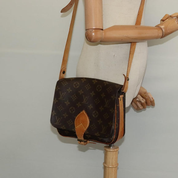LOUIS VUITTON Monogram Cartouchiere MM Shoulder Bag M51253 LV Auth bs24573