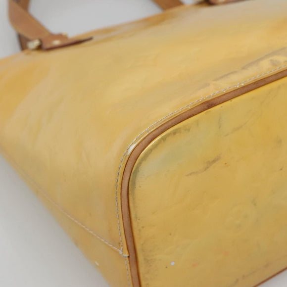 LOUIS VUITTON Monogram Vernis Houston Hand Bag Gris M91053 LV Auth bs24577