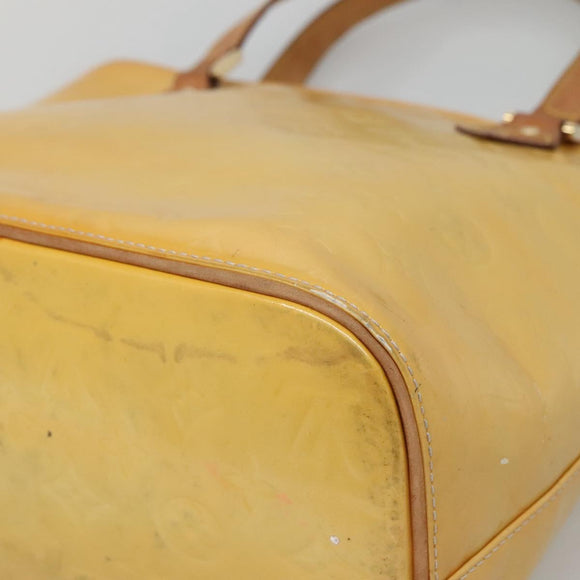 LOUIS VUITTON Monogram Vernis Houston Hand Bag Gris M91053 LV Auth bs24577