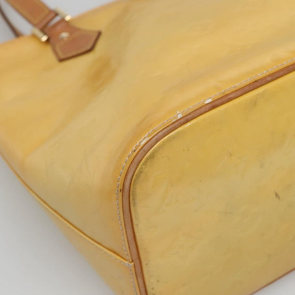 LOUIS VUITTON Monogram Vernis Houston Hand Bag Gris M91053 LV Auth bs24577