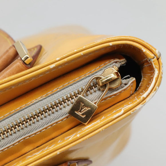 LOUIS VUITTON Monogram Vernis Houston Hand Bag Gris M91053 LV Auth bs24577