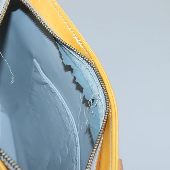 LOUIS VUITTON Monogram Vernis Houston Hand Bag Gris M91053 LV Auth bs24577