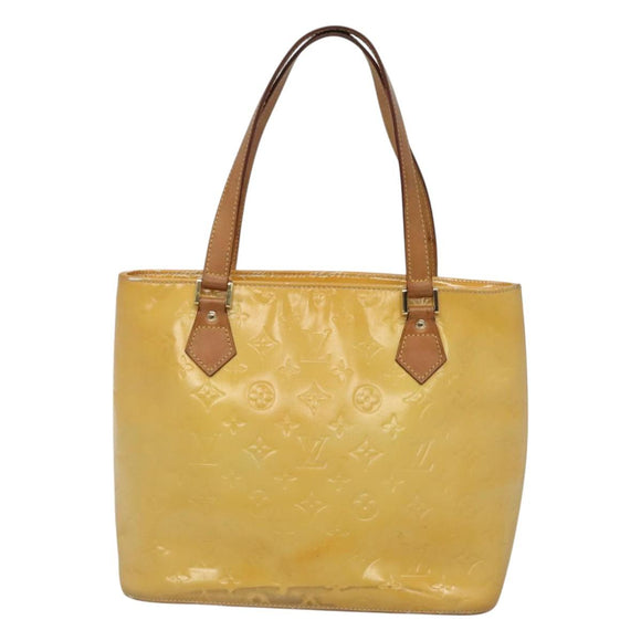 LOUIS VUITTON Monogram Vernis Houston Hand Bag Gris M91053 LV Auth bs24577