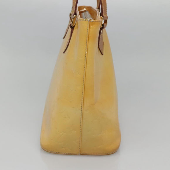 LOUIS VUITTON Monogram Vernis Houston Hand Bag Gris M91053 LV Auth bs24577