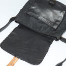 PRADA Shoulder Bag Leather Black Auth bs24581-10