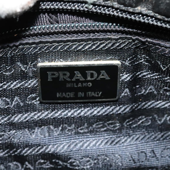 PRADA Shoulder Bag Leather Black Auth bs24581