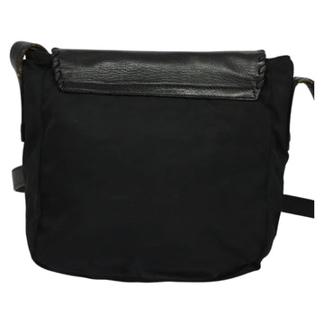 PRADA Shoulder Bag Leather Black Auth bs24581 - 0