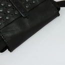 PRADA Shoulder Bag Leather Black Auth bs24581-6