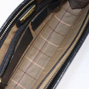 Burberrys Clutch Bag Leather Black Gold Auth bs24582-11