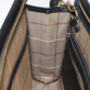 Burberrys Clutch Bag Leather Black Gold Auth bs24582-20