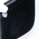 Burberrys Clutch Bag Leather Black Gold Auth bs24582-12