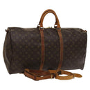 LOUIS VUITTON Monogram Keepall Bandouliere 55 Boston Bag M41414 LV Auth bs24587-1