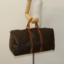 LOUIS VUITTON Monogram Keepall Bandouliere 55 Boston Bag M41414 LV Auth bs24587-26