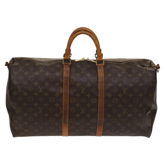 LOUIS VUITTON Monogram Keepall Bandouliere 55 Boston Bag M41414 LV Auth bs24587