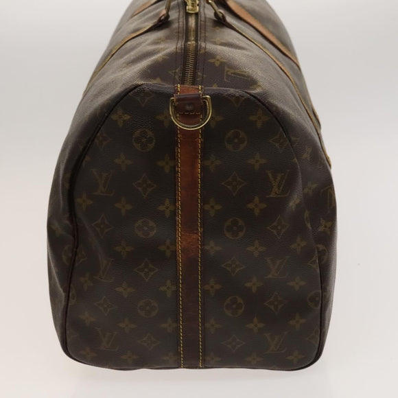 LOUIS VUITTON Monogram Keepall Bandouliere 55 Boston Bag M41414 LV Auth bs24587