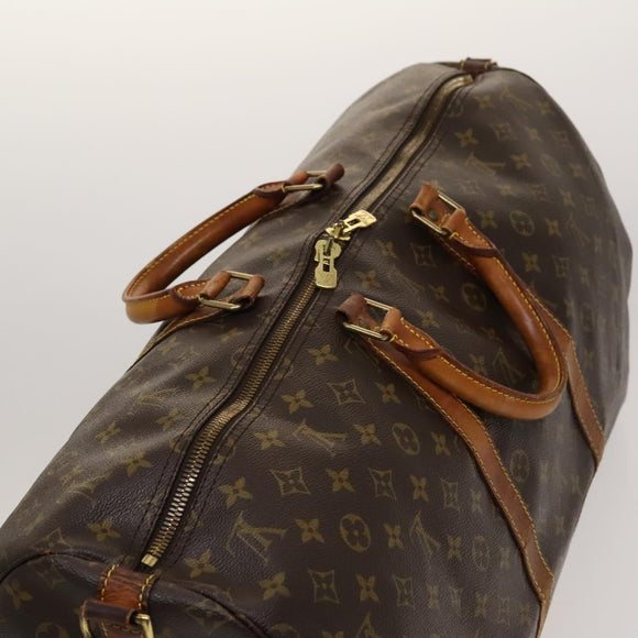 LOUIS VUITTON Monogram Keepall Bandouliere 55 Boston Bag M41414 LV Auth bs24587