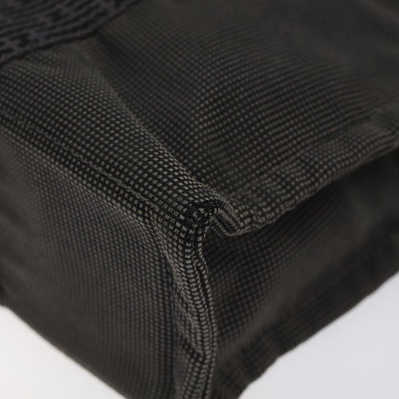 HERMES Her Line PM Tote Bag Canvas Gray Silver Auth bs24608