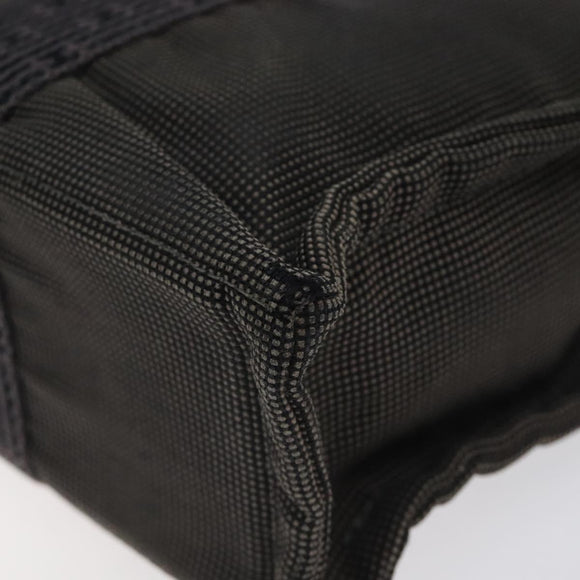 HERMES Her Line PM Tote Bag Canvas Gray Silver Auth bs24608