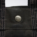 HERMES Her Line PM Tote Bag Canvas Gray Silver Auth bs24608-17