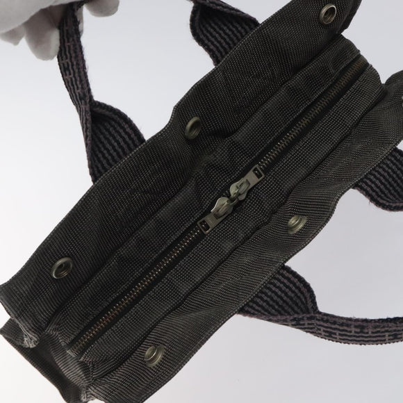 HERMES Her Line PM Tote Bag Canvas Gray Silver Auth bs24608