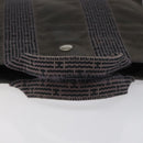 HERMES Her Line PM Tote Bag Canvas Gray Silver Auth bs24608-7