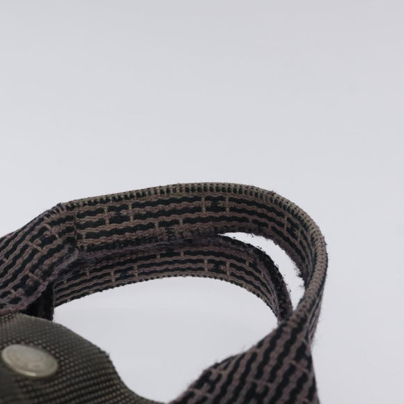 HERMES Her Line PM Tote Bag Canvas Gray Silver Auth bs24608