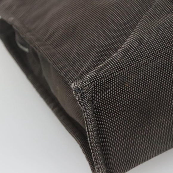 HERMES Her Line MM Tote Bag Canvas Gray Silver Auth bs24609