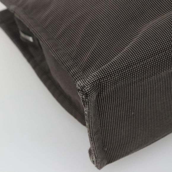 HERMES Her Line MM Tote Bag Canvas Gray Silver Auth bs24609