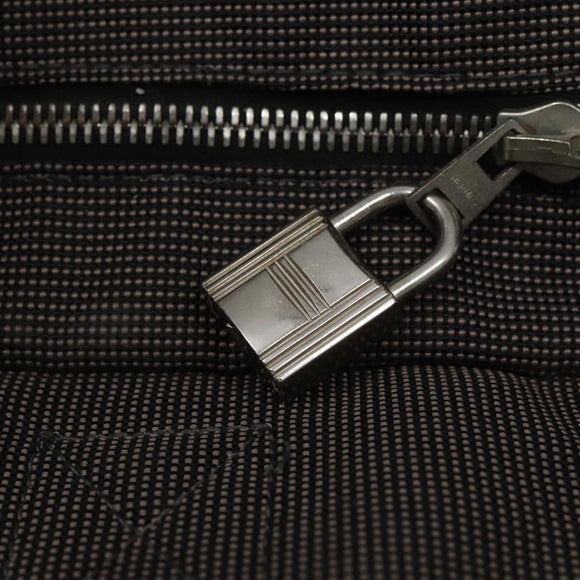 HERMES Her Line MM Tote Bag Canvas Gray Silver Auth bs24609