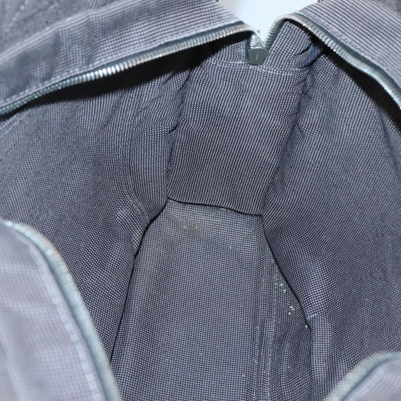 HERMES Her Line MM Tote Bag Canvas Gray Silver Auth bs24609