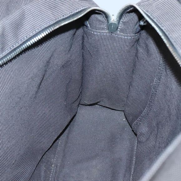 HERMES Her Line MM Tote Bag Canvas Gray Silver Auth bs24609