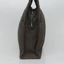 HERMES Her Line MM Tote Bag Canvas Gray Silver Auth bs24609-3