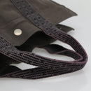 HERMES Her Line MM Tote Bag Canvas Gray Silver Auth bs24609-7