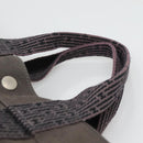 HERMES Her Line MM Tote Bag Canvas Gray Silver Auth bs24609-8