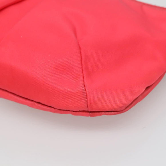 Salvatore Ferragamo Shoulder Bag Nylon Pink Gold Auth bs24618